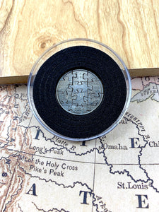 Handmade State Quarter Puzzle Coin - 12 Piece Iowa