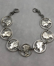 Load image into Gallery viewer, Multi-Coin Mercury Dime Bracelet