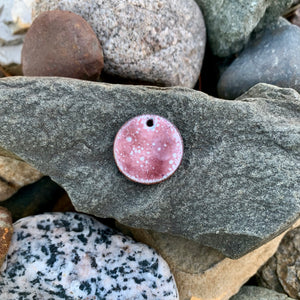 Speckled Raspberry Coin Pop - Flat