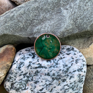 See Through Green Coin Pop - Flat