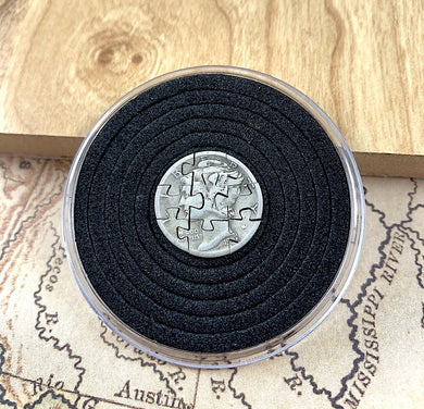 Handmade Mercury Dime Puzzle Coin - 9 Piece