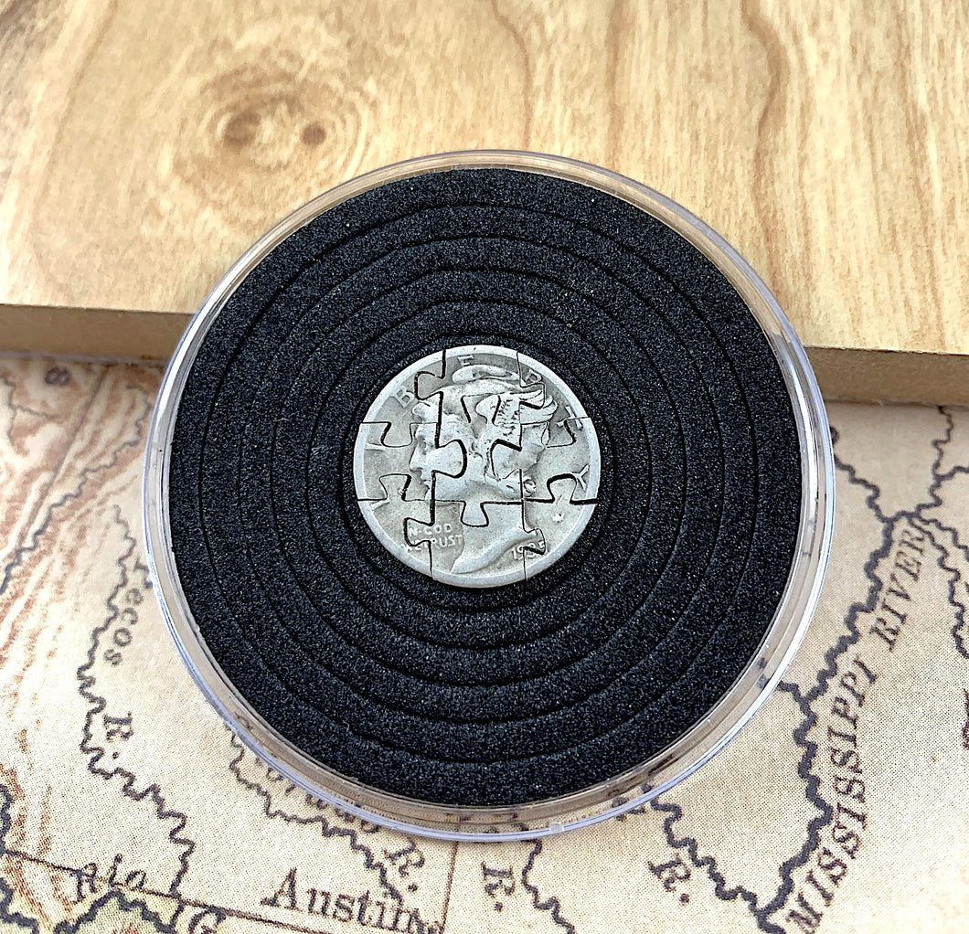 Handmade Mercury Dime Puzzle Coin - 9 Piece